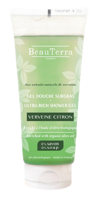 Image BeauTerra Gel Douche Surgras Verveine Citron - 200ml