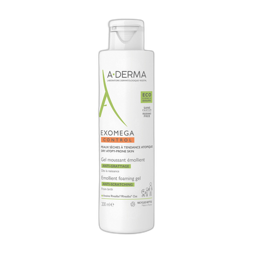 A-Derma - Exomega Control - Gel moussant émollient anti-grattage 200 ml