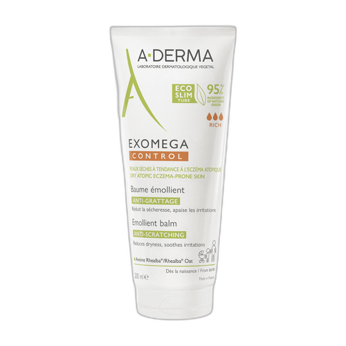 Image A-Derma - Exomega Control - Baume émollient anti-grattage - Peaux sèches à tendance à l'eczéma atopique 200 ml