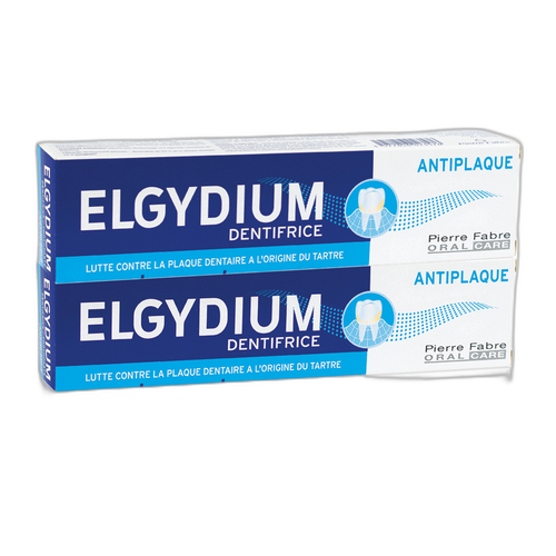 Pierre Fabre Oral Care - Elgydium - Dentifrice Anti-plaque - Offre spéciale duo 2X75ml