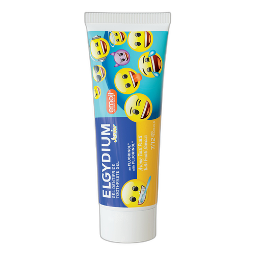 Image Pierre Fabre Oral Care - ELGYDIUM JUNIOR Emoji Arôme Tutti Fruti 7/12 ans - Dentifrice enfant 50 ml